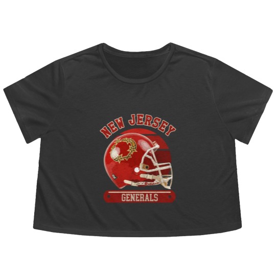 Discover New Jersey Generals Helmet - New Jersey Generals - Flowy Cropped Tees