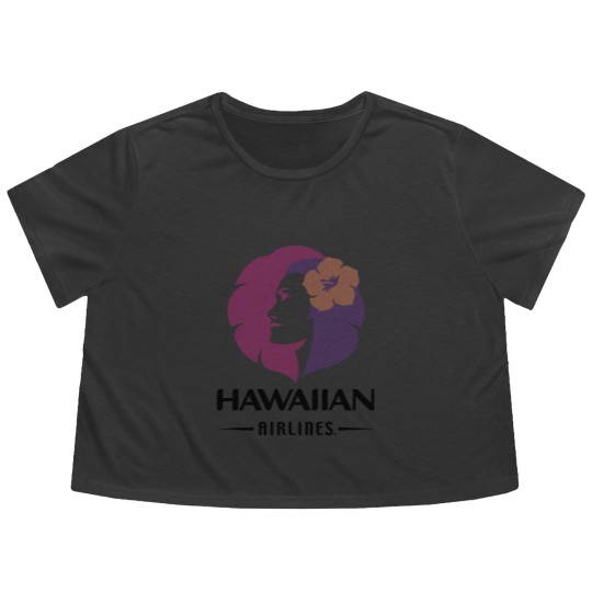 Discover Hawaiian Airlines Vintage Hawaii Camping Flowy Cropped Tees