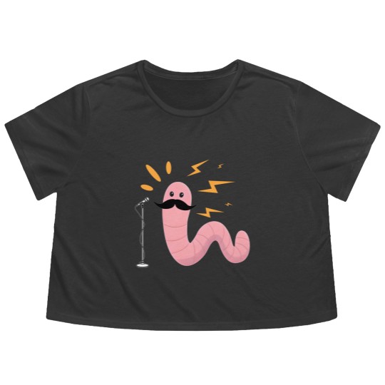 Discover Worm with a Mustache, Vanderpump Rules, Scandoval, Pump Rules, VPR, Sandoval Flowy Cropped Tees, Funny Flowy Cropped Tees
