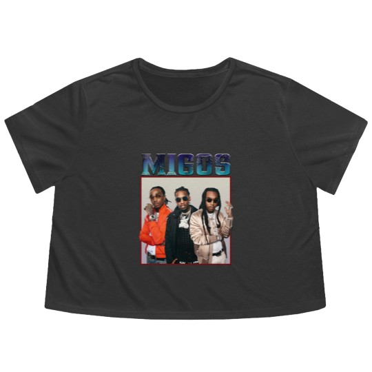 Discover Migos Vintage Raptee Flowy Cropped Tees - Migos Flowy Cropped Tees, Migos Tour, Takeoff Flowy Cropped Tees, Music Flowy Cropped Tees, Gift for Fan