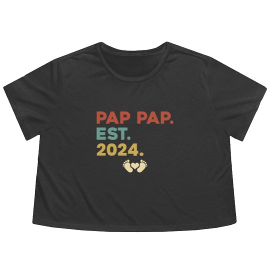 Discover Pap Pap Est 2023 Pap Pap To Be Established 2023 Flowy Cropped Tees