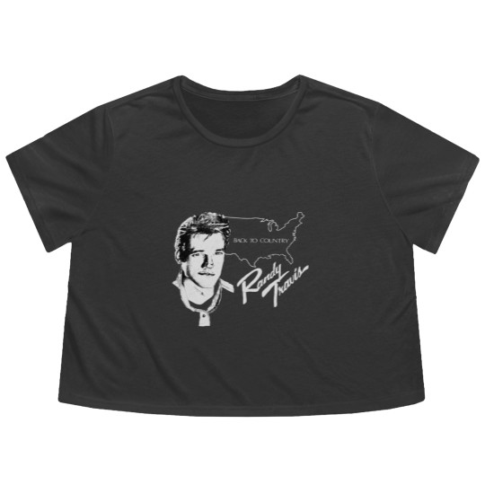 Discover Randy Travis Back to Country 80s Tour Size Medium Flowy Cropped Tees