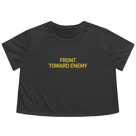 Discover Front Toward Enemy Flowy Cropped Tees