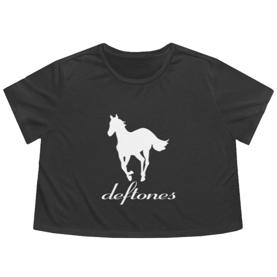 Discover Vintage Deftone White Pony Flowy Cropped Tees