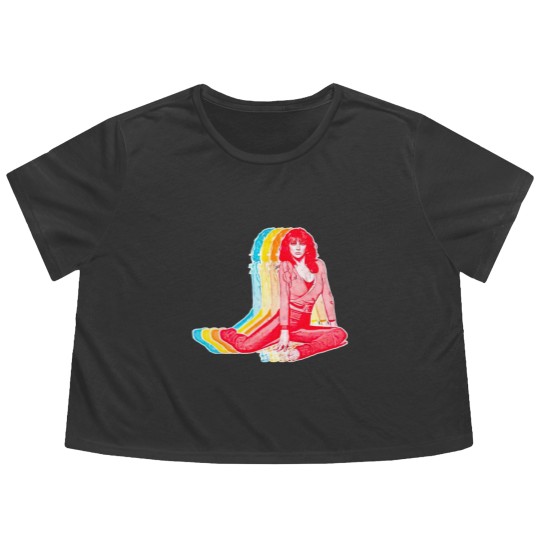 Discover Kate Bush / Retro Rainbow Aesthetic Design - Kate Bush - Flowy Cropped Tees
