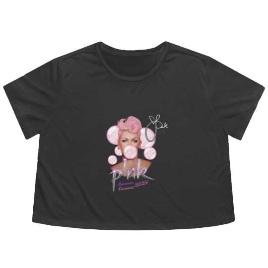 Discover P!nk Summer Carnival 2023, Trustfall Album Flowy Cropped Tees, Pink Singer Tour, Music Festival Flowy Cropped Tees, Concert Apparel, Tour Flowy Cropped Tees