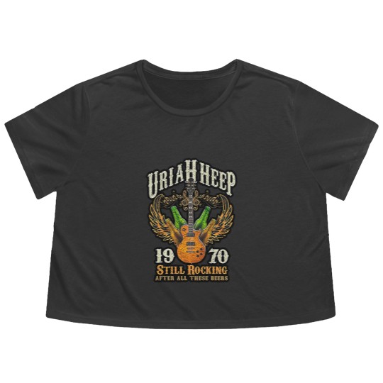 Discover Uriah Heep Flowy Cropped Tees
