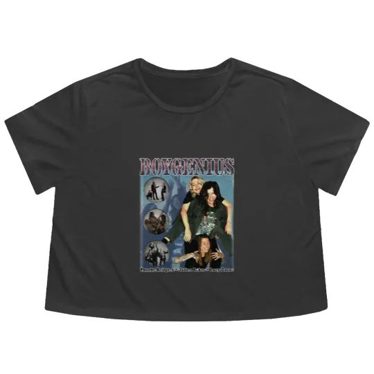 Discover Limited Boygenius 90s Inspired Vintage Flowy Cropped Tees