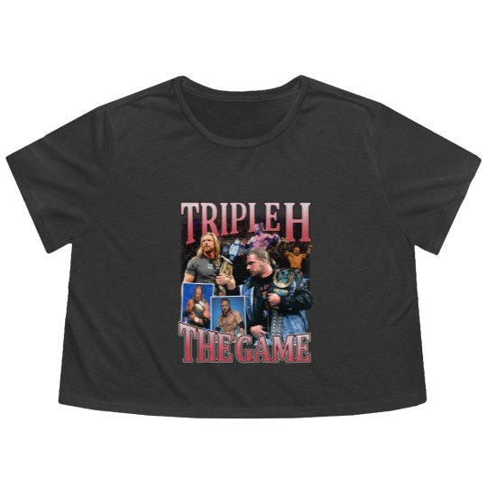 Discover Retro Triple H Flowy Cropped Tees, Triple H Vintage Flowy Cropped Tees