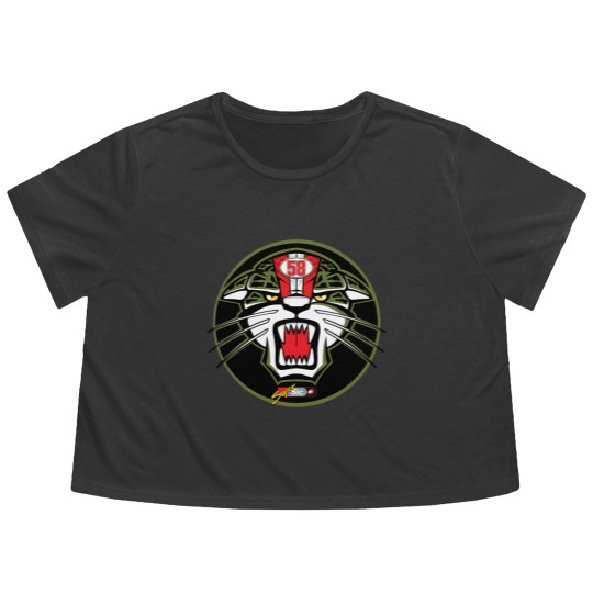 Discover Marco Simoncelli Tiger Logo Flowy Cropped Tees