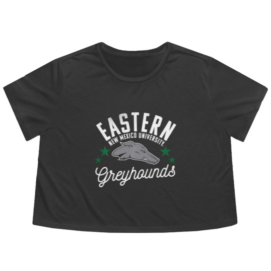 Discover eastern new mexico university enmu greyhounds logo pullover Flowy Cropped Tees