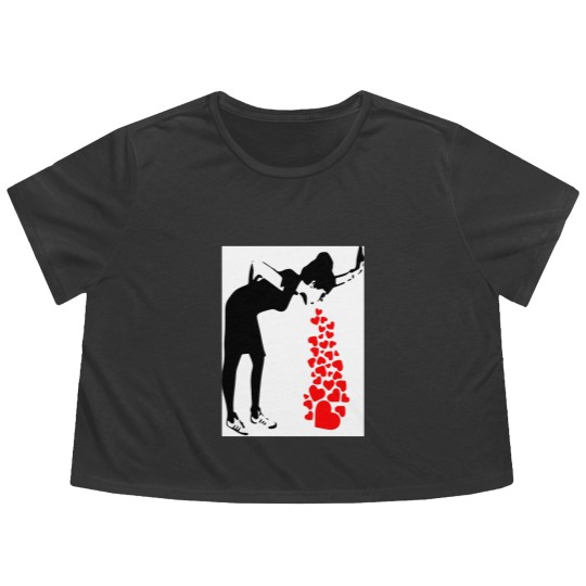 Discover Lovesick Street Art By Banksy - Street Art Work Graffiti - Artwork Design For Women Men Kids Poste Flowy Cropped Tees