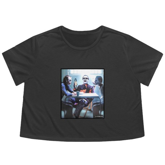 Discover Joker Evolution Heith Ledger Jack Nicholson Jared Leto Flowy Cropped Tees