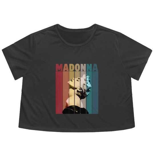 Discover Madonna Retro Vintage Flowy Cropped Tees, Madonna Flowy Cropped Tees, Music Flowy Cropped Tees, Gift Flowy Cropped Tees For You And Your Friends, Vintage Madonna Flowy Cropped Tees