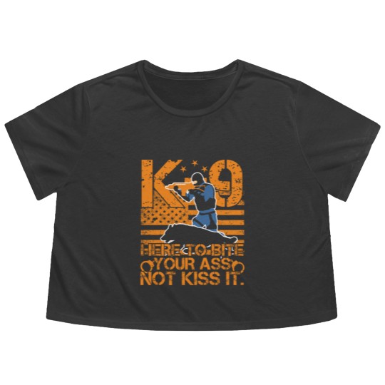Discover K9 Police Officers Law Enforcement Flowy Cropped Tees
