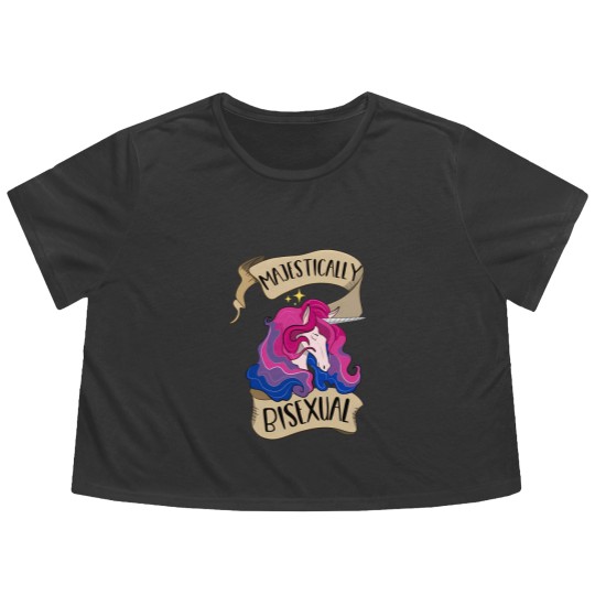 Discover Majestically Bisexual Unicorn - Bisexual Pride - Flowy Cropped Tees