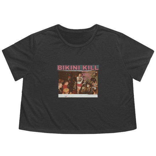 Discover Vintage 90s Bikini Kill Flowy Cropped Tees, Bikini Kill Rock Band Flowy Cropped Tees,