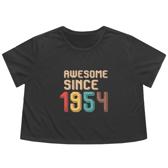 Discover Awesome Since 1954 - Awesome Since 1954 - Flowy Cropped Tees