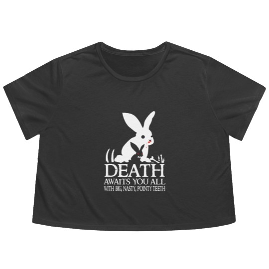 Discover Tim the Enchanter - Death awaits you all Flowy Cropped Tees