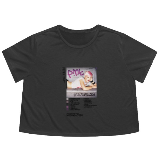 Discover Pink Missundaztood Album Flowy Cropped Tees