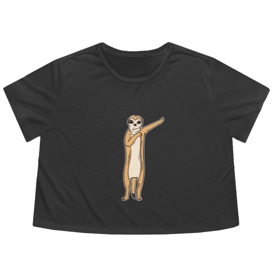Discover Meerkat Dabbing Dabbin Dabb Dance Gift & Present Flowy Cropped Tees