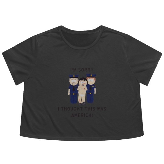 Discover I_m Sorry I Thought This Was America Flowy Cropped Tees