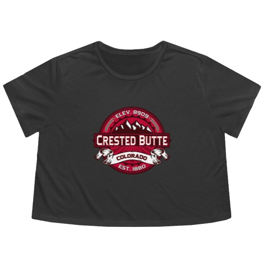 Discover Crested Butte Logo Flowy Cropped Tees
