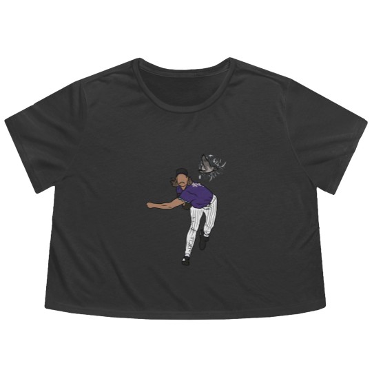 Discover Randy Johnson Hits A Bird Flowy Cropped Tees