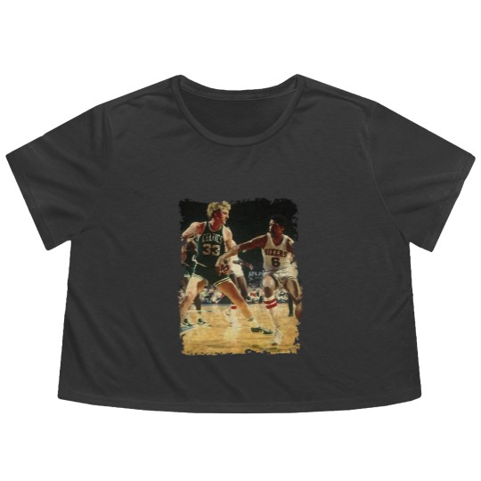 Discover GOAT vs Dr. J Flowy Cropped Tees