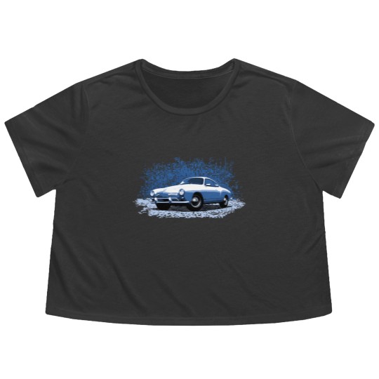 Discover Blue 68 Karmann Ghia type 1 Flowy Cropped Tees