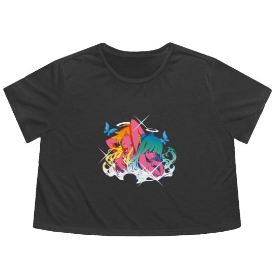 Discover Panty and Stocking V2 Flowy Cropped Tees