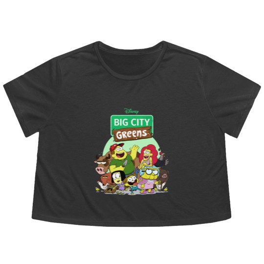 Discover Big City Greens Flowy Cropped Tees Big City Greens Family Flowy Cropped Tees Cricket Green Tilly Green Bill Green Flowy Cropped Tees
