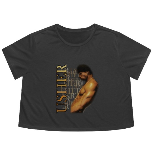 Discover Usher Band Tees  Rap Tees  Vintage Vintage 00s Usher Rap Unisex Flowy Cropped Tees