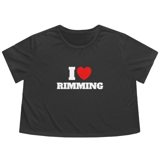 Discover I LOVE RIMMING Flowy Cropped Tees