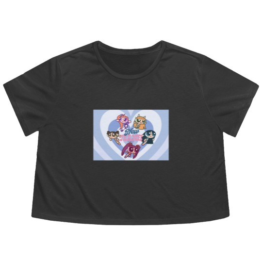 Discover NewJeans Powerpuff Girls Heart Flowy Cropped Tees