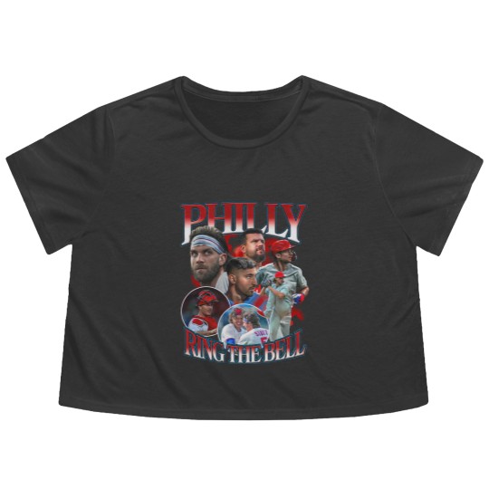 Discover Philly Ring The Bell Flowy Cropped Tees, Jose Alvarado Bryce Harper Flowy Cropped Tees
