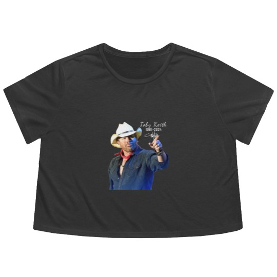 Discover RIP Toby Keith 1961-2024 Signatures Flowy Cropped Tees for Men Women