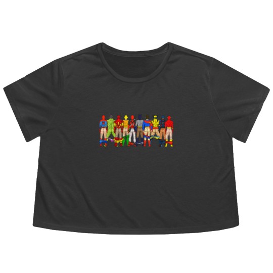 Discover Superhero Butts LV Flowy Cropped Tees