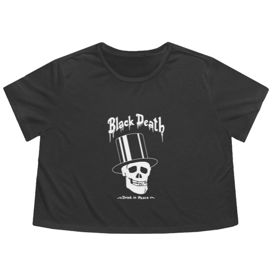 Discover Black Death Vodkas N Roses Flowy Cropped Tees