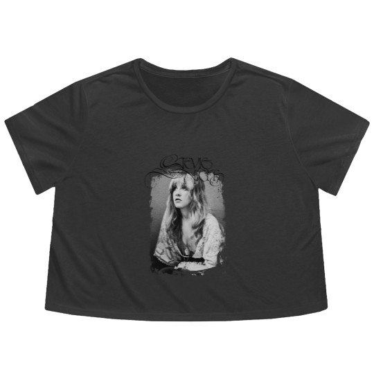 Discover Stevie Nicks Fleetwood Mac 1970's Rock N Roll Band Concert Flowy Cropped Tees