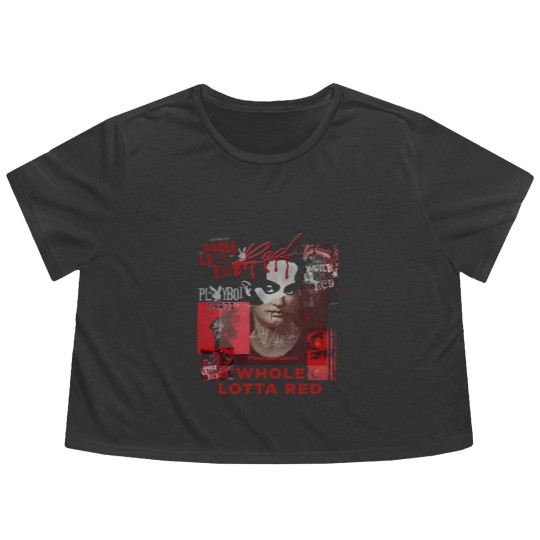 Discover Playboi Carti Whole Lotta Red Album 90s Rap Music Flowy Cropped Tees