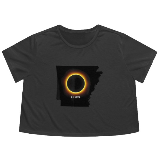 Discover arkansas solar eclipse 2024 t Flowy Cropped Tees