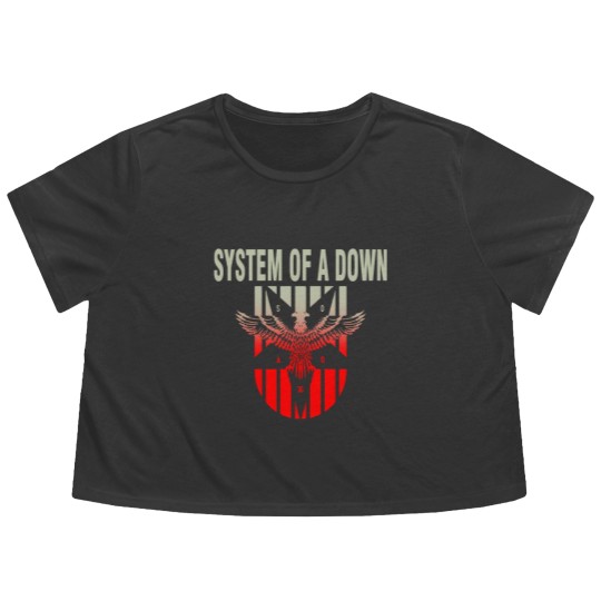 Discover System off System off System off Flowy Cropped Tees