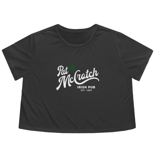 Discover Pat Mccrotch Flowy Cropped Tees | Saint Patrick's Day Funny Unisex Flowy Cropped Tees | Pat My Crotch