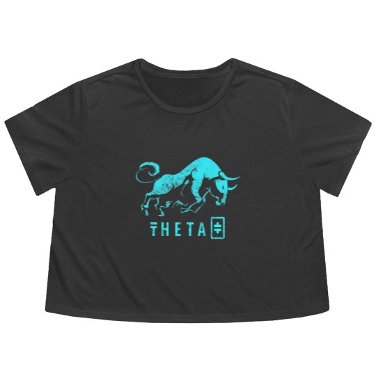 Discover THETA Crypto BULLRUN Blockchain Token Flowy Cropped Tees