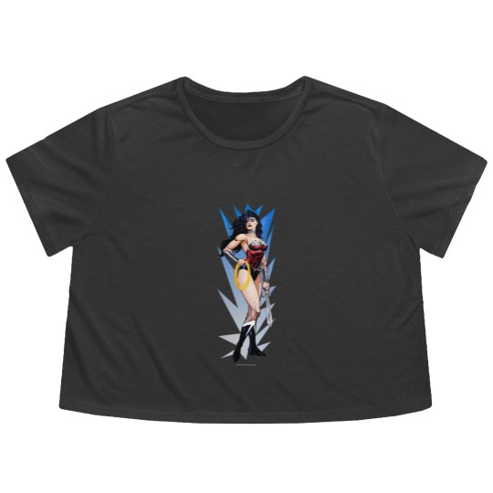Discover Wonder Woman & Sword Flowy Cropped Tees