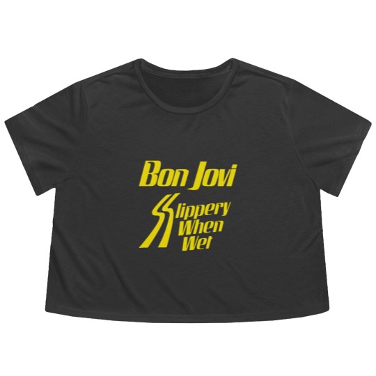 Discover Bonjovi Bon Jovi Bon Jovi Bon Flowy Cropped Tees
