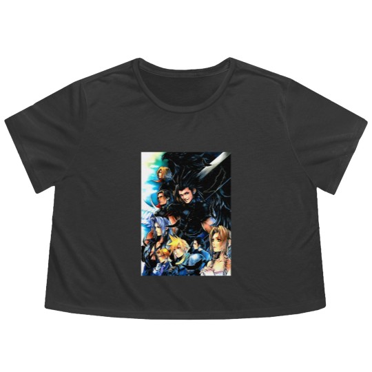 Discover Final Fantasy VII Crisis Core Flowy Cropped Tees