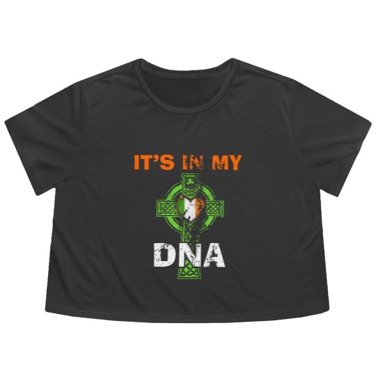 Discover IRISH - IT'S IN MY DNA Flowy Cropped Tees