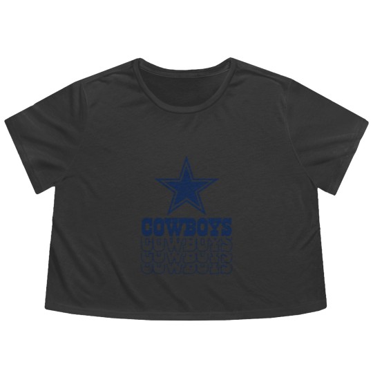 Discover Cowboys Flowy Cropped Tees